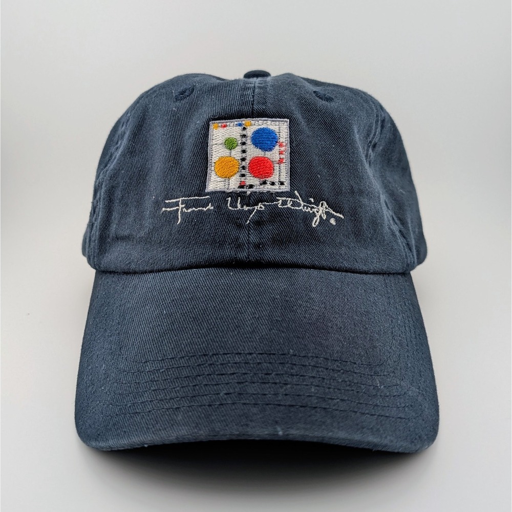 Vintage Frank Lloyd Wright Architecture Strapback Hat Cap Geometric Shapes